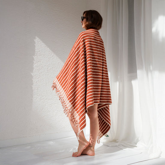 Zeep Naturals | Aegean Collection Striped Bath Towel | Zeep Naturals brings you handcrafted soaps, organic cotton towels, and artisan kitchen essentials — all inspired by nature. Discover simple, sustainable living with products designed to soothe your senses and your home.