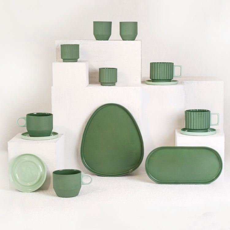 Zeep Naturals | Lydia Collection Modern Ribbed Coffee/Tea Cup | Zeep Naturals brings you handcrafted soaps, organic cotton towels, and artisan kitchen essentials — all inspired by nature. Discover simple, sustainable living with products designed to soothe your senses and your home.