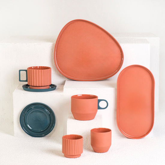 Zeep Naturals | Lydia Collection Modern Conic Coffee/Tea Cup with Saucer | Zeep Naturals brings you handcrafted soaps, organic cotton towels, and artisan kitchen essentials — all inspired by nature. Discover simple, sustainable living with products designed to soothe your senses and your home.
