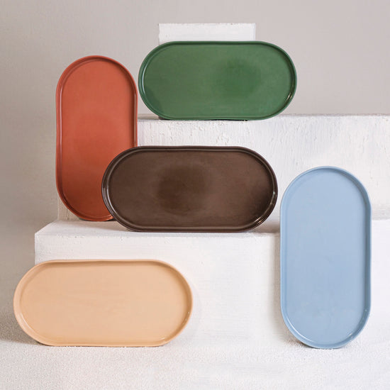 Zeep Naturals | Lydia Collection Oval Serving Plate | Zeep Naturals brings you handcrafted soaps, organic cotton towels, and artisan kitchen essentials — all inspired by nature. Discover simple, sustainable living with products designed to soothe your senses and your home.