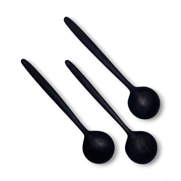 Olive Wood Wabi-Sabi Round Spoon