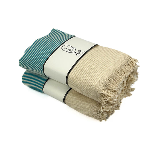 Zeep Naturals | Water-Path Towels Aqua Ocean Bath Towel | Catskills-inspired artisan natural soaps, luxurious Turkish towels, bathrobes, throws, and bedding. Discover handmade coffee cups, milk dispensers, and olive wood kitchen utensils—crafted with care for your home