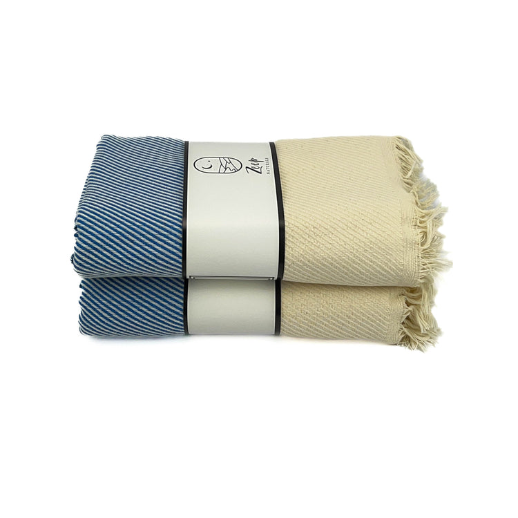 Zeep Naturals | Water-Path Towels Lapis Bath Towel | Catskills-inspired artisan natural soaps, luxurious Turkish towels, bathrobes, throws, and bedding. Discover handmade coffee cups, milk dispensers, and olive wood kitchen utensils—crafted with care for your home