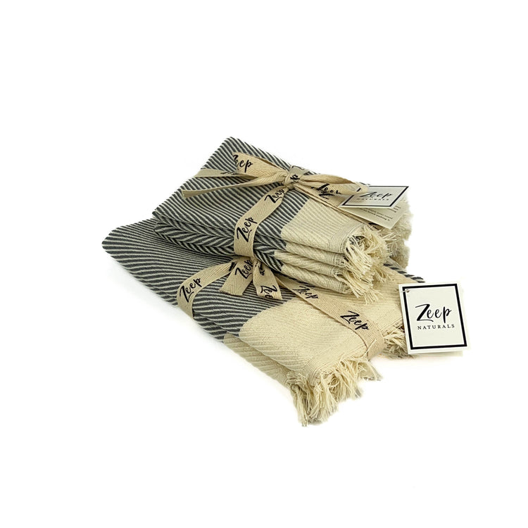 Zeep Naturals | Water-Path Towels Lava Hand Towel (2 in a bundle) | Catskills-inspired artisan natural soaps, luxurious Turkish towels, bathrobes, throws, and bedding. Discover handmade coffee cups, milk dispensers, and olive wood kitchen utensils—crafted with care for your home