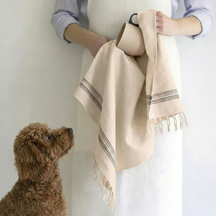 Calvera Kitchen Towels - Limestone