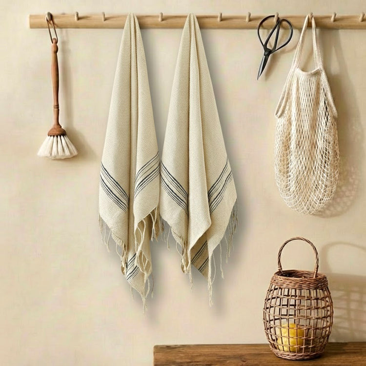 Calvera Kitchen Towels - Limestone