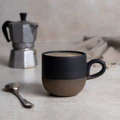 Zeep Naturals | Assos Collection Ceramic Coffee/Tea Cup with Handle | Zeep Naturals brings you handcrafted soaps, organic cotton towels, and artisan kitchen essentials — all inspired by nature. Discover simple, sustainable living with products designed to soothe your senses and your home.