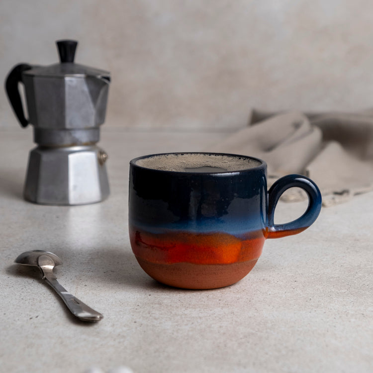 Zeep Naturals | Assos Collection Ceramic Coffee/Tea Cup with Handle | Zeep Naturals brings you handcrafted soaps, organic cotton towels, and artisan kitchen essentials — all inspired by nature. Discover simple, sustainable living with products designed to soothe your senses and your home.