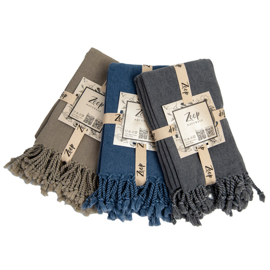Zeep Naturals | Stone Washed Kitchen/Hand Towels (Set of 2) | Zeep Naturals brings you handcrafted soaps, organic cotton towels, and artisan kitchen essentials — all inspired by nature. Discover simple, sustainable living with products designed to soothe your senses and your home.